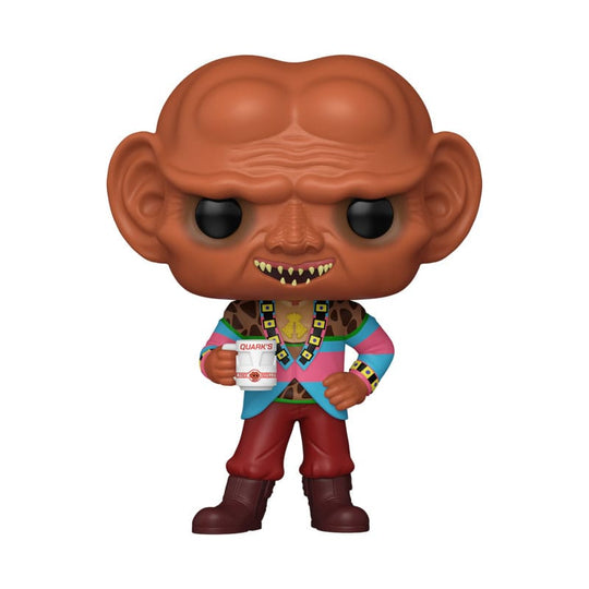 Figurine Funko POP! TV Star Trek Quark 9 cm en vinyle, présentée dans sa boîte-fenêtre.