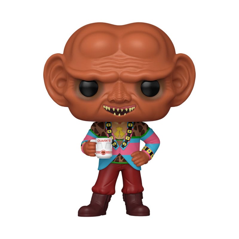 Figurine Funko POP! TV Star Trek Quark 9 cm en vinyle, présentée dans sa boîte-fenêtre.
