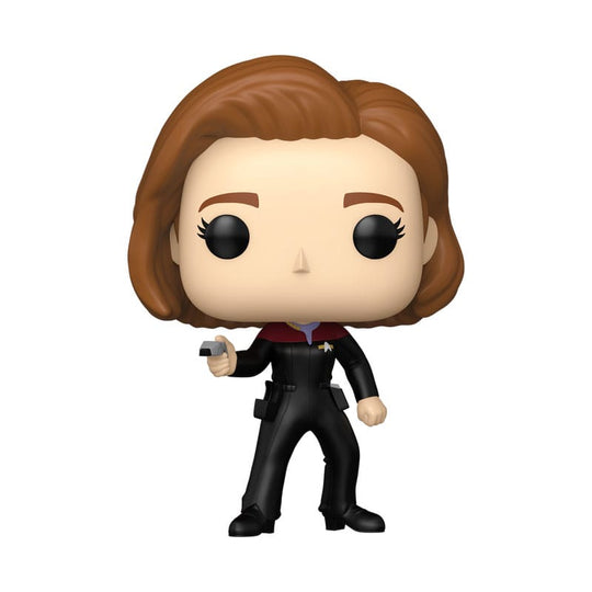 Figurine Funko Pop! Capitaine Janeway de Star Trek Voyager en vinyle, vue de face.