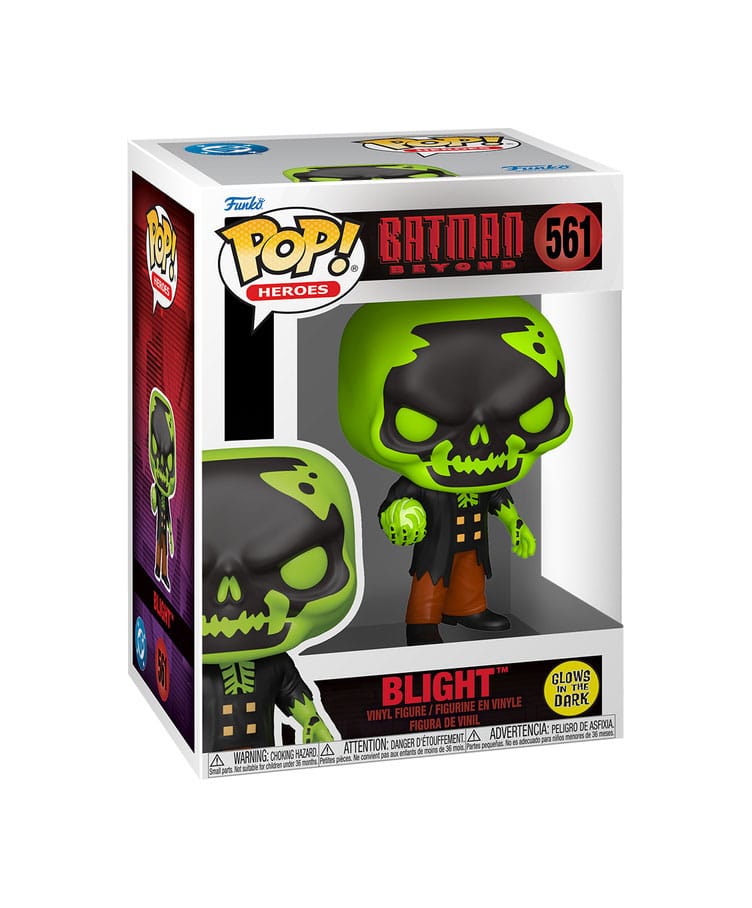 Détail de la figurine Funko POP! Blight Batman Beyond, montrant la qualité du vinyle.