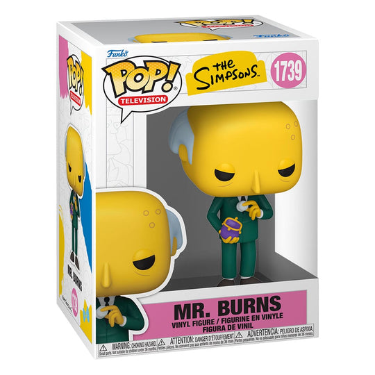 Boîte-fenêtre de la figurine Funko POP! Mr. Burns avec logo Simpsons
