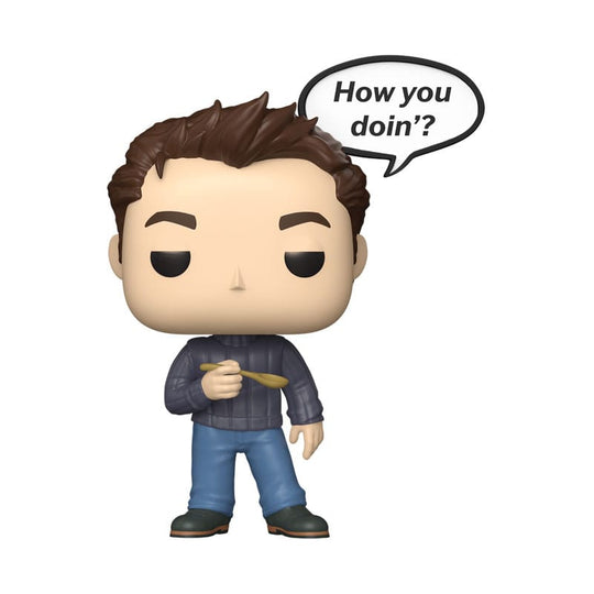 Figurine Funko POP! Friends Sayings Joey Tribbiani en vinyle, vue de face, avec sa pose emblématique