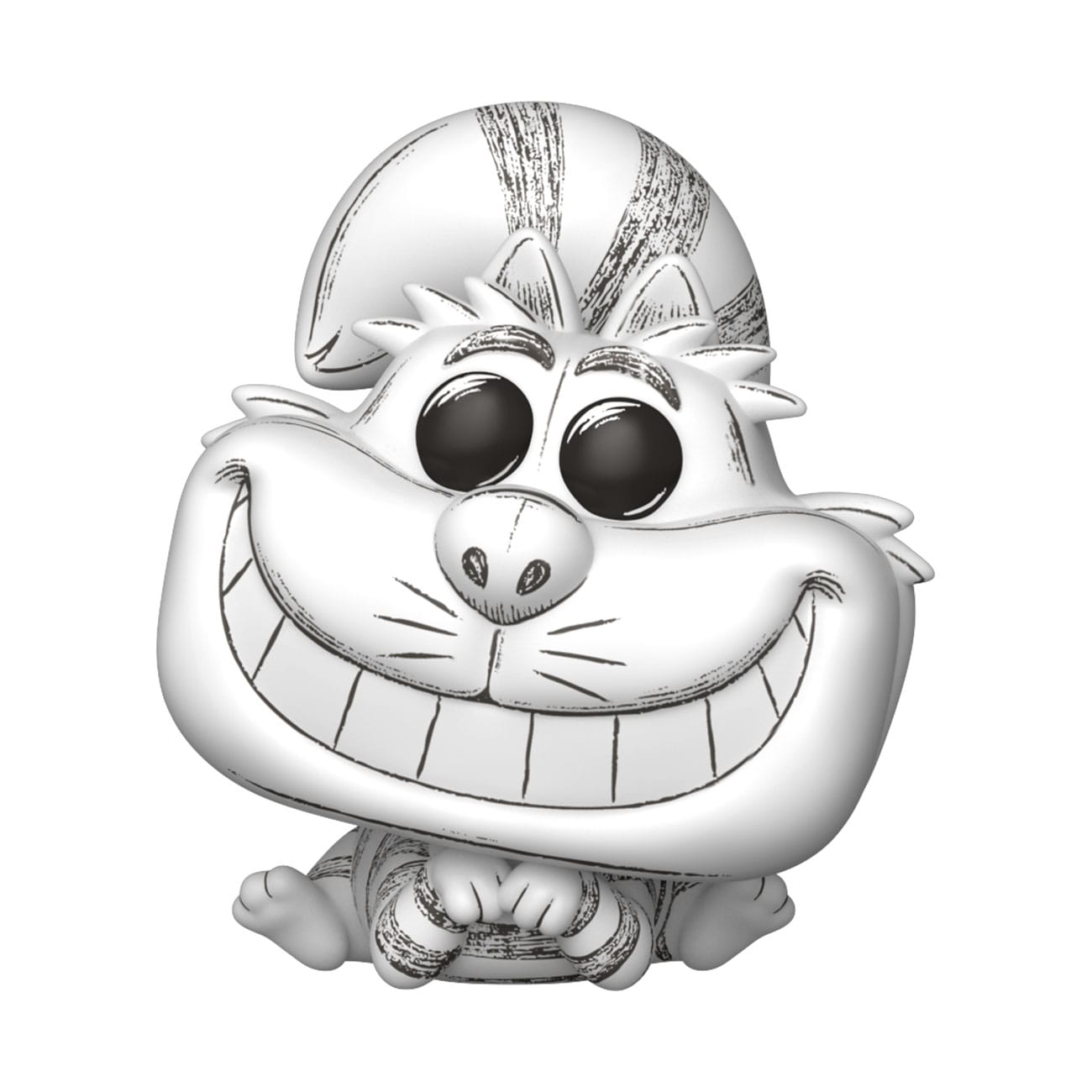 Figurine Funko POP! Disney Sketched Cheshire Cat de face, design unique en croquis