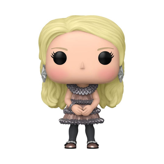 Figurine Funko POP! Harry Potter Luna Lovegood Holiday en robe de fête, vue de face dans sa boîte-fenêtre.