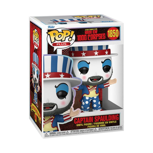 Boîte-fenêtre de la figurine Funko POP! Captain Spaulding, vue de face
