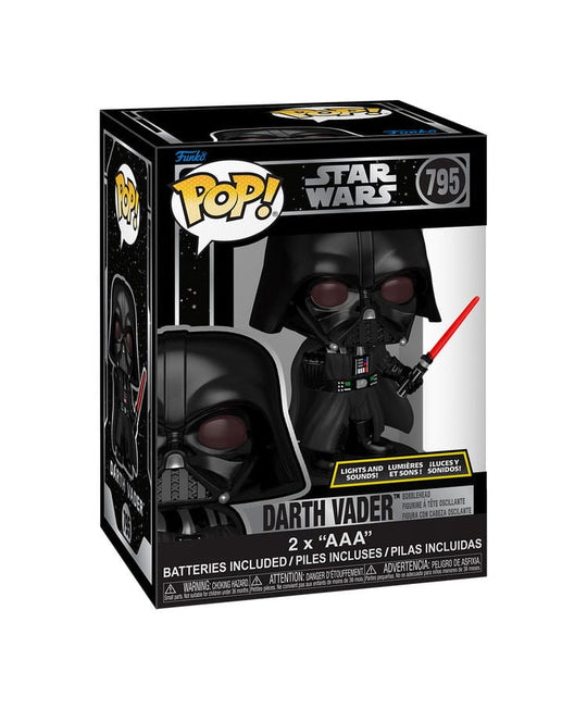 Boîte-fenêtre de la figurine Funko POP! Star Wars Darth Vader Super Sized