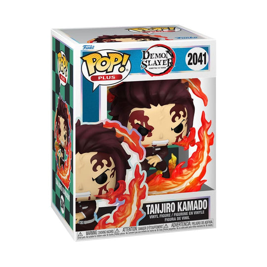 Boîte-fenêtre de la figurine Funko POP! Tanjiro Kamado (Dancing Flash) Demon Slayer