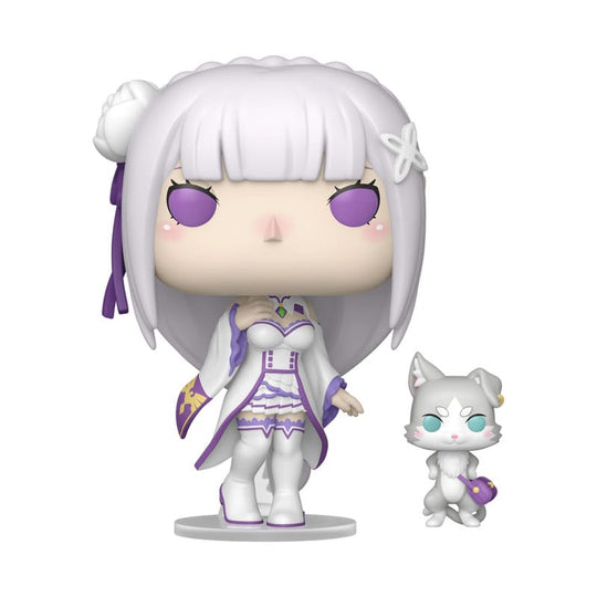 Figurine Funko POP Re:Zero Emilia et Puck en vinyle 9 cm
