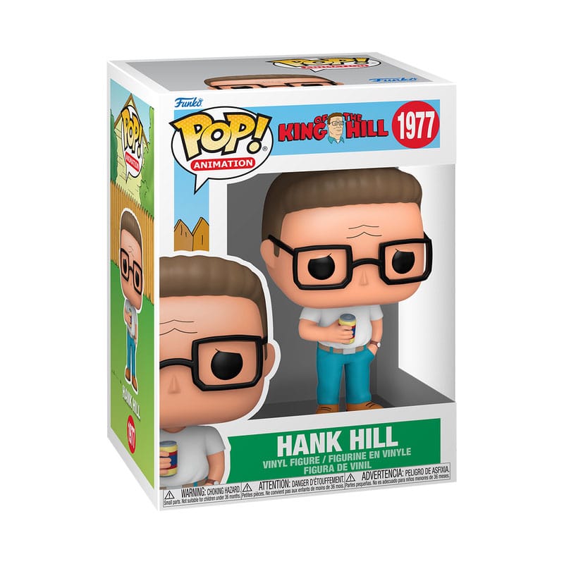 Boîte-fenêtre de la figurine Funko Pop Hank Hill King of the Hill