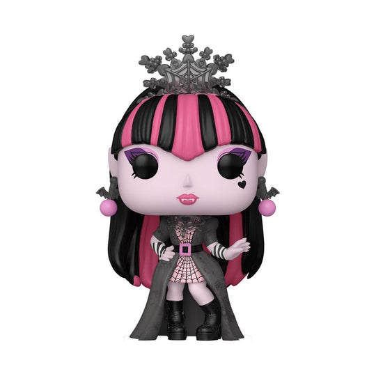 Figurine Funko POP! Draculaura Monster High en vinyle de 9 cm, vue de face dans sa boîte-fenêtre