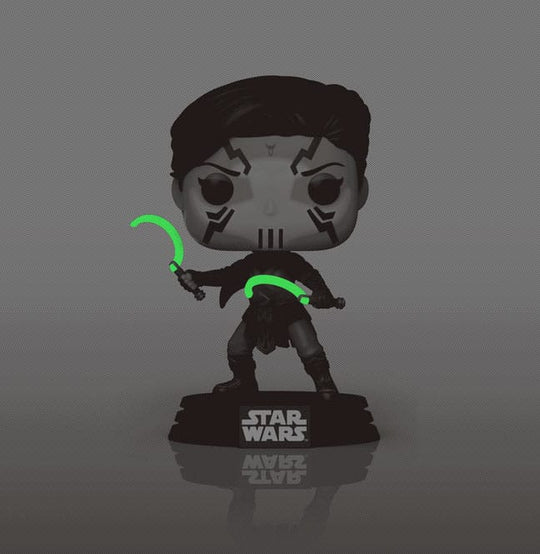 Gros plan de la figurine Funko POP! Morgan Elsbeth (Glow) Star Wars