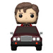 Figurine Funko POP! Rides Stranger Things Steve Harrington avec son véhicule, vue de face.