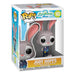 Figurine Funko POP! Judy Hopps Zootopie 2 dans sa boîte-fenêtre, prête à être exposée.