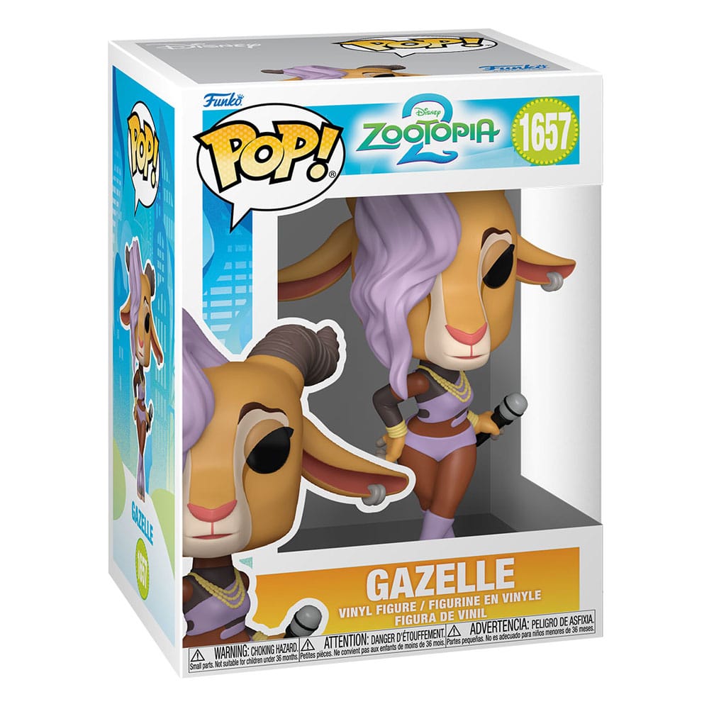 Boîte-fenêtre de la figurine Funko POP Gazelle Zootopie 2