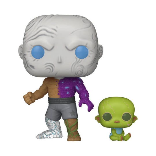 Figurine Funko POP! Superman (2025) Metamorpho avec Baby Joey en vinyle, vue de face.