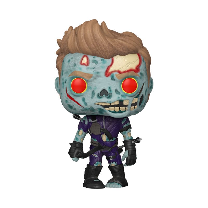 Figurine Funko POP! Marvel Zombies Hawkeye Zombie en boîte-fenêtre, vue de face