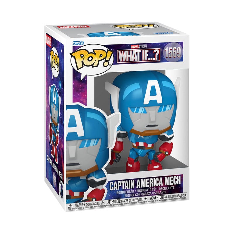 Figurine Funko POP! Captain America dans sa boîte-fenêtre officielle Funko