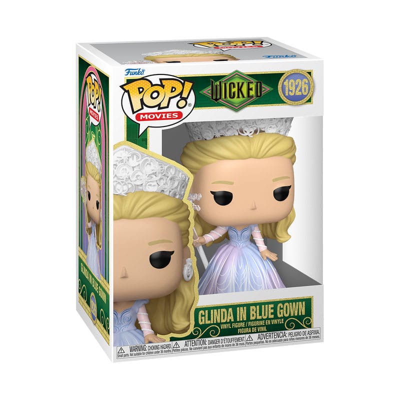 Détail de la figurine Funko POP! Glinda Wicked en vinyle dans sa boîte