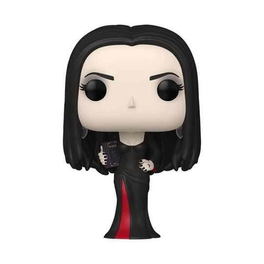 Figurine Funko POP! TV Wednesday Morticia Addams en vinyle, vue de face, détails de la robe et du visage