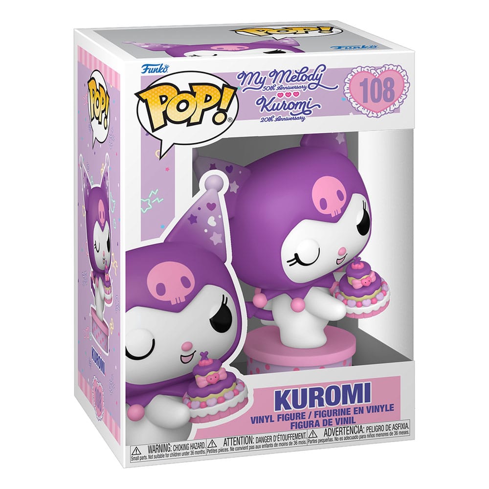 Boîte-fenêtre de la figurine Funko POP Kuromi Hello Kitty 9 cm