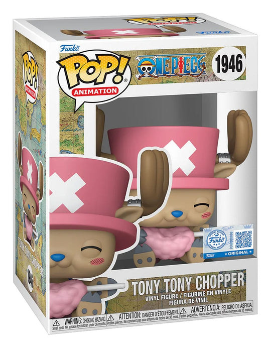 Figurine Funko POP Tony Tony Chopper exclusive, en vinyle, dans sa boîte-fenêtre