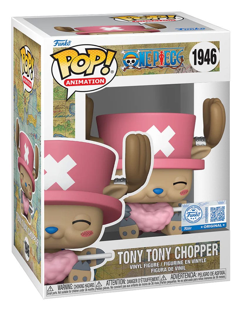 Figurine Funko POP Tony Tony Chopper exclusive, en vinyle, dans sa boîte-fenêtre