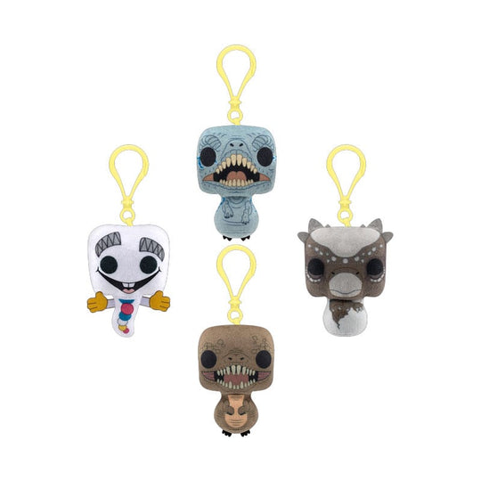 Porte-clés peluche Jurassic Park Funko 5 cm accroché à un sac