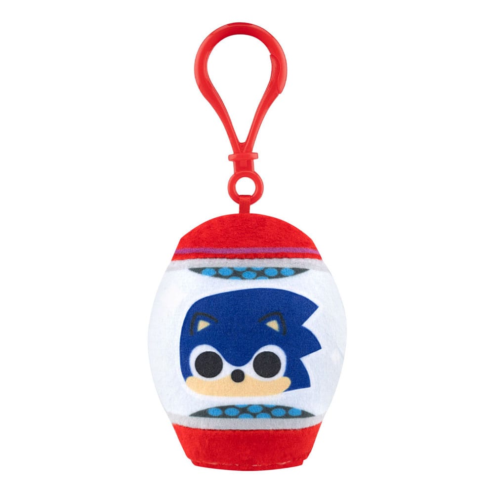Détail d'un porte-clés peluche Sonic Funko de 5 cm