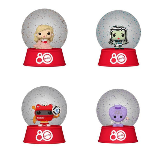 Présentoir de 12 pin's émaillés Mattel by Loungefly Blind Snowglobes Retro Toy en boîtes-mystère