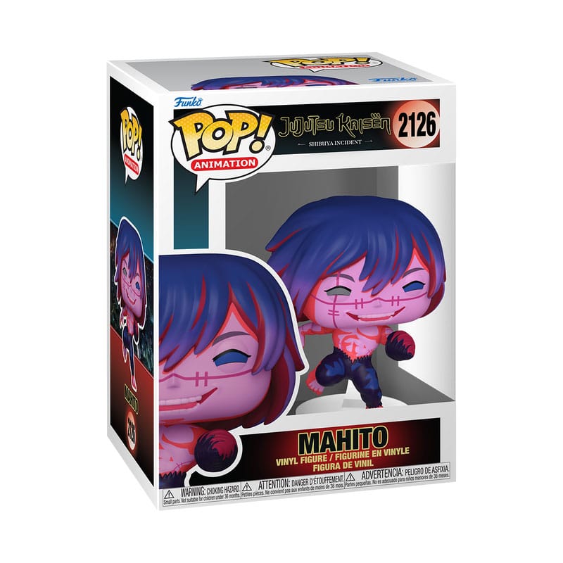 Boîte-fenêtre de la figurine Funko POP! Mahito S2 Jujutsu Kaisen, avec le personnage visible