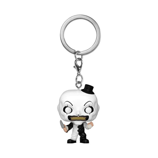 Présentoir complet de 12 porte-clés Terrifier Pocket POP! Funko avec Art the Clown