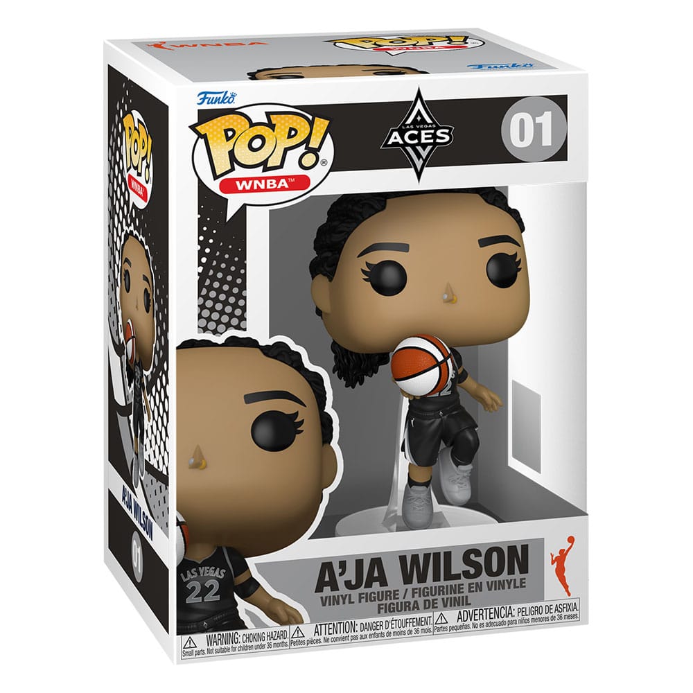 Détail de la figurine Funko POP! A'ja Wilson 9 cm vinyle
