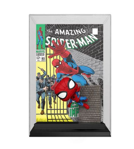 Figurine Funko POP! Spider-Man '65 Comic Cover 9 cm en vinyle avec fond illustré
