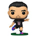 Figurine Funko POP! Sergio Busquets Inter Miami (Away) vue de face, détails du maillot et du joueur.