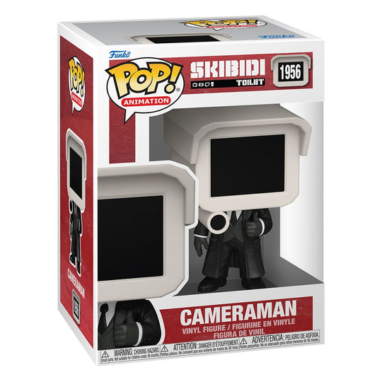Figurine Funko POP! Cameraman Skibidi Toilet hors de sa boîte, vue détaillée