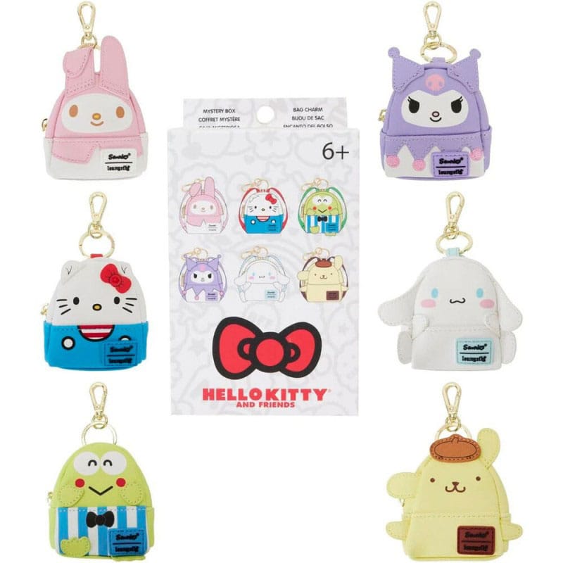 Porte-clés Hello Kitty Loungefly Blind Box Mini Backpack, assortiment de 15 modèles
