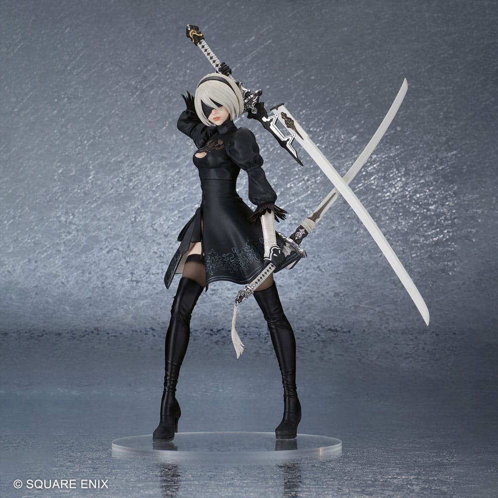 Statuette NieR:Automata 2B Ver. 2.0 de Flare, vue d'ensemble élégante