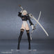 NieR:Automata 2B statuette, gros plan sur la jupe et les mouvements du tissu