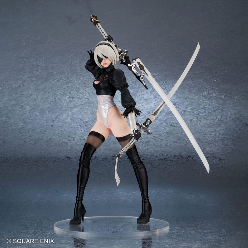 Figurine 2B (YoRHa No. 2 Type B) Ver. 2.0, vue d'ensemble pour apprécier la pose