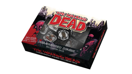 Pack de 7 dés FanRoll The Walking Dead Dismembered Zombie avec parties de corps démembrées