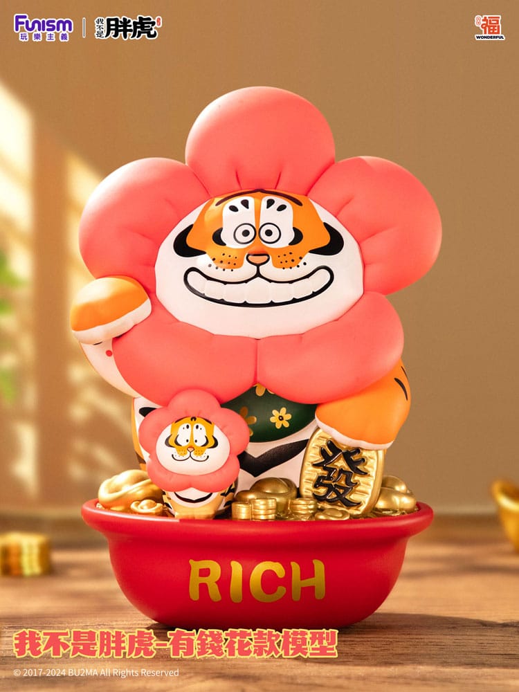 Statuette I Am Not Fat Tiger Alexander Rich Flower 20cm vue de face