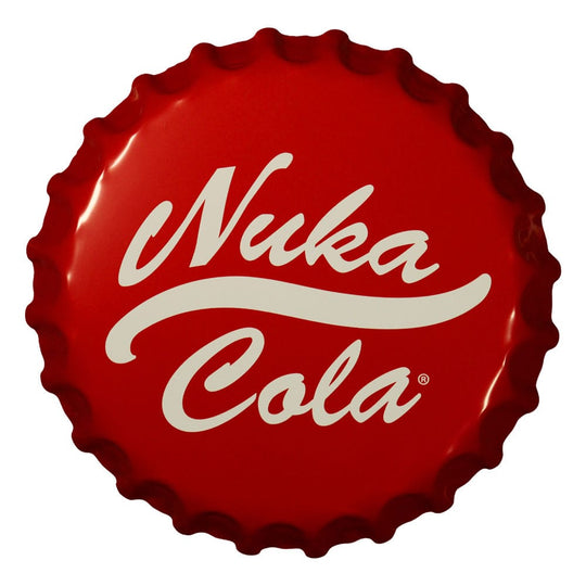 Panneau métal Fallout Nuka-Cola Bottle Cap officiel FaNaTtik, vue frontale détaillée