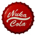 Panneau métal Fallout Nuka-Cola Bottle Cap officiel FaNaTtik, vue frontale détaillée
