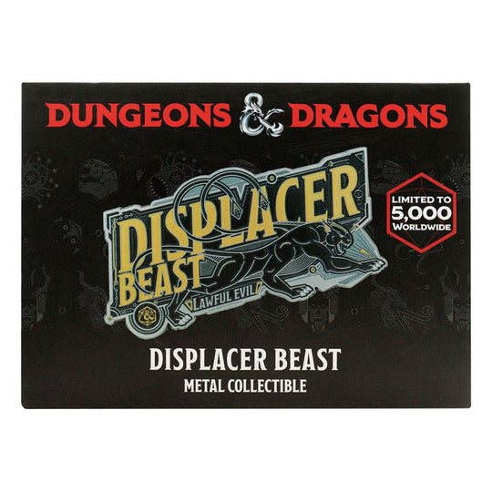 Lingot de collection Dungeons & Dragons Displacer Beast posé sur une table