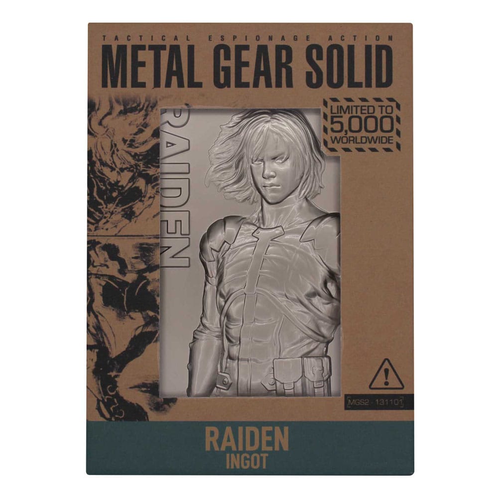 Metal Gear Solid 2 lingot Raiden, gros plan sur le numéro d'édition