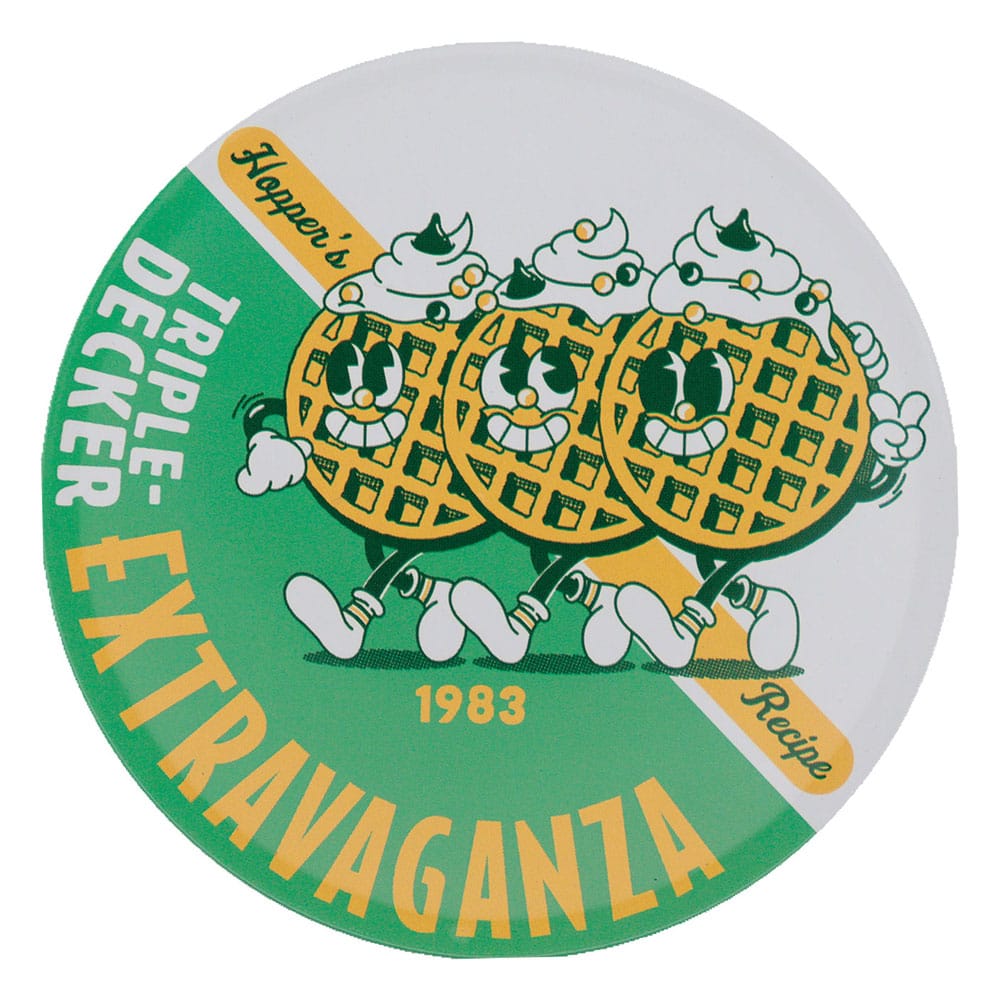 Gros plan sur un sous-verre Stranger Things avec un design inspiré des personnages