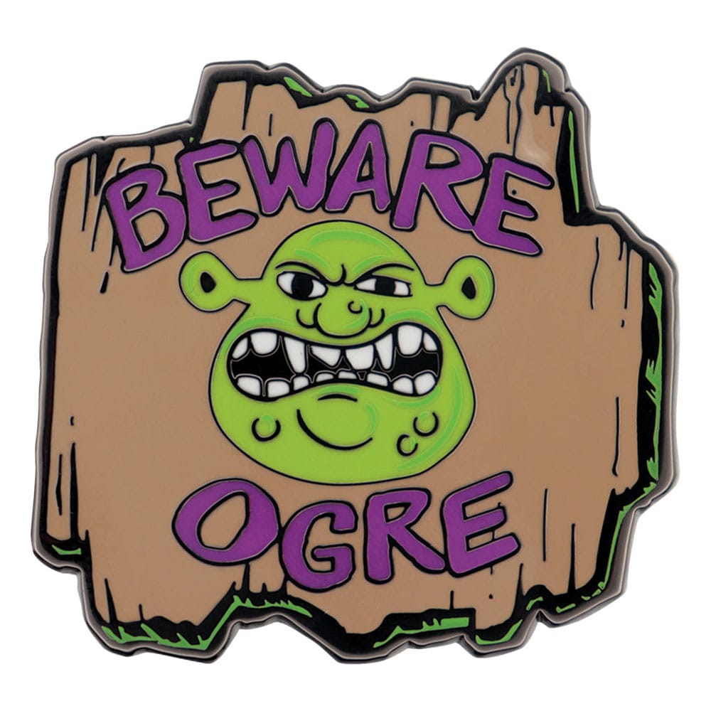 Pin's Shrek Beware Ogre FaNaTtik édition limitée en métal sur son support