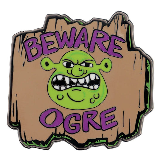 Pin's Shrek Beware Ogre FaNaTtik édition limitée en métal sur son support