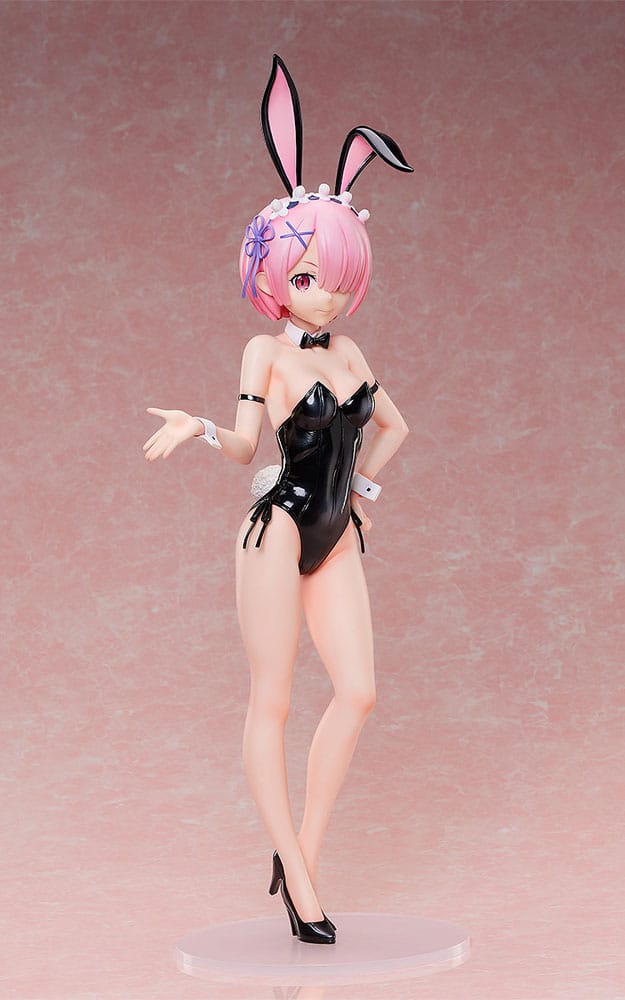 Ram Bare Leg Bunny 2nd Ver. Re:ZERO - Détail du visage et des cheveux roses