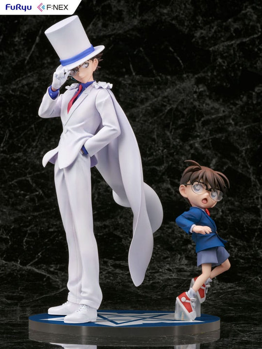 Détail de Kid the Phantom Thief, cape et expression, statuette Détective Conan